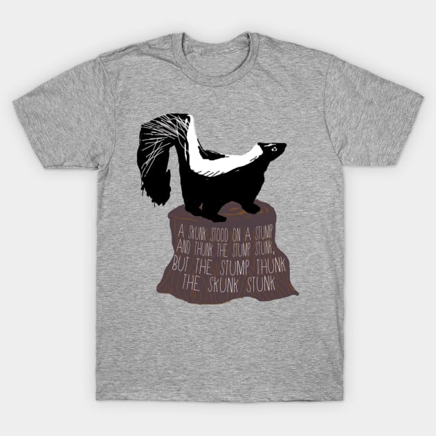 Skunk Tongue Twister T-Shirt by ahadden